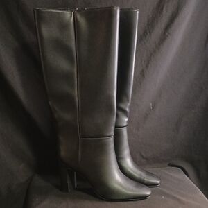 A New Day Black Heeled Boots Classic Style